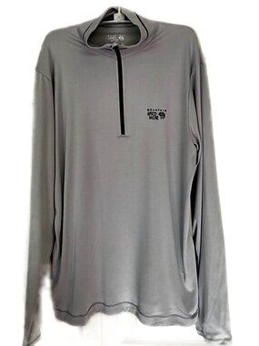 Mountain Hardware Mid-layer Shirt 1/4 zip Pullover Top Gray size Medium